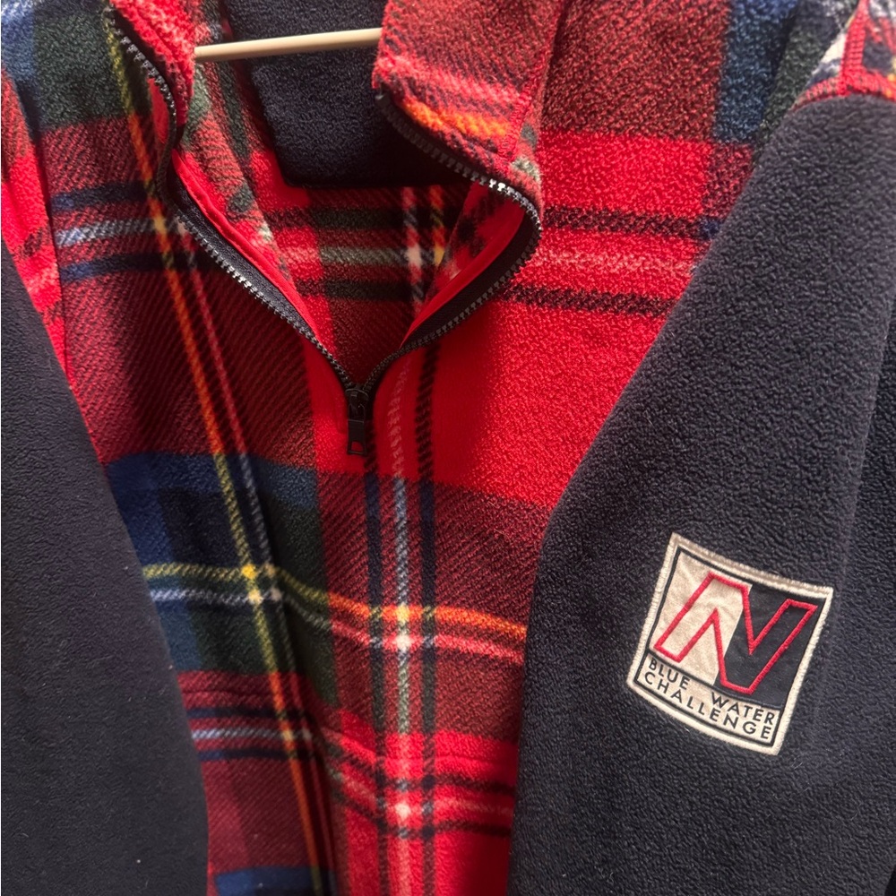Nautica Red and Blue Fleece Jacket